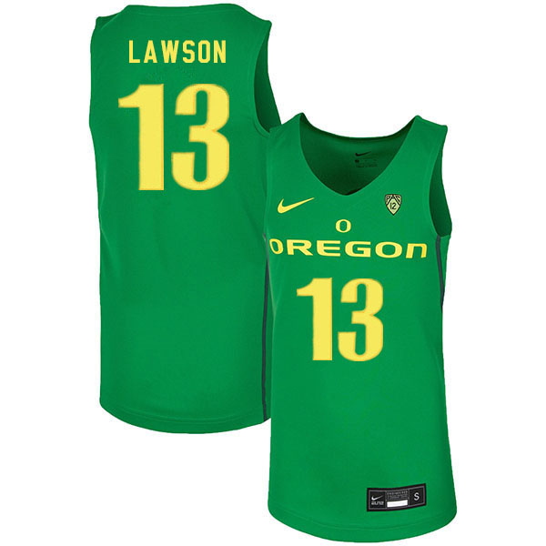 Men #13 Chandler Lawson Oregon Ducks College Basketball Jerseys Sale-Green
